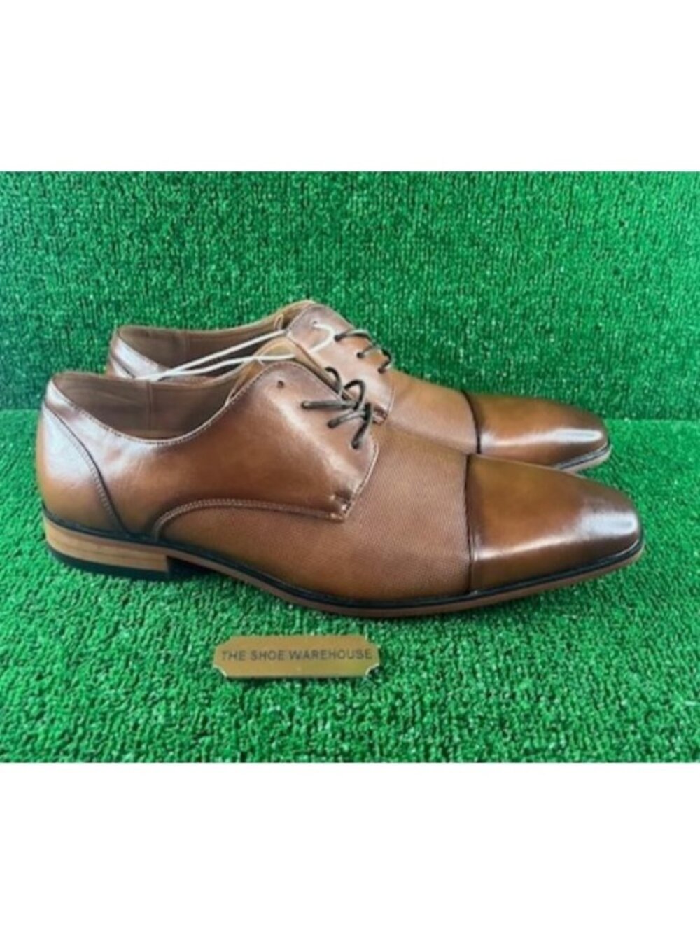 Men's Guess Shelly Cap Toe Oxford Formal Brown Dress Casual Shoes Size 13 M